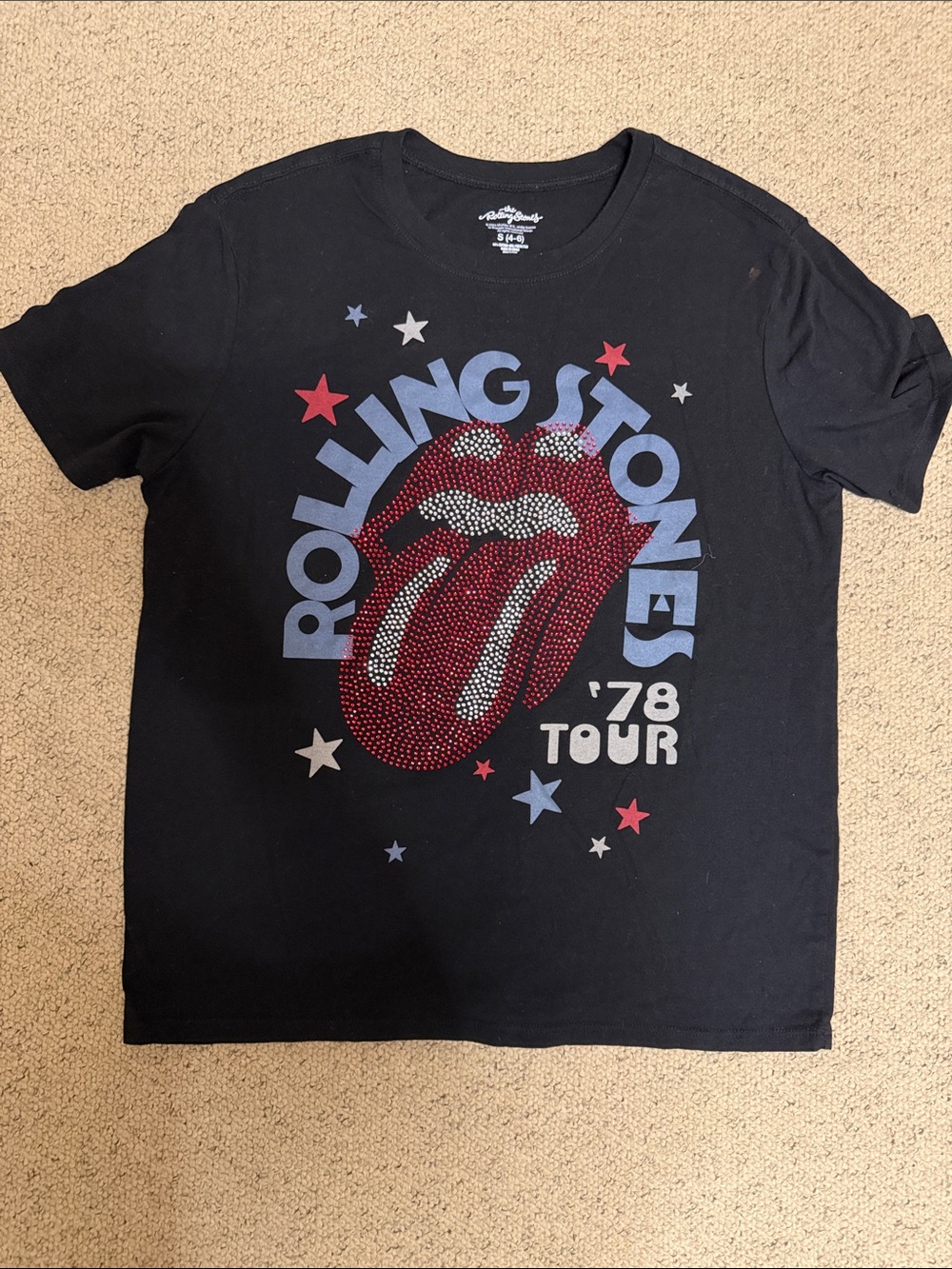 the Rolling Stones Tee with Red Tongue Graphic